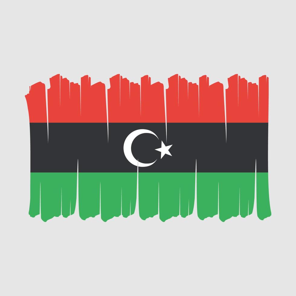 pennello bandiera libia vettore