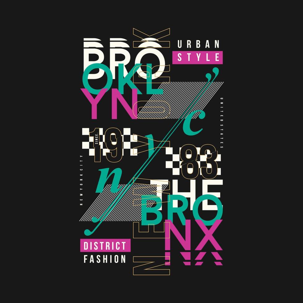 brooklyn grafico tipografia vettore Stampa parete murales
