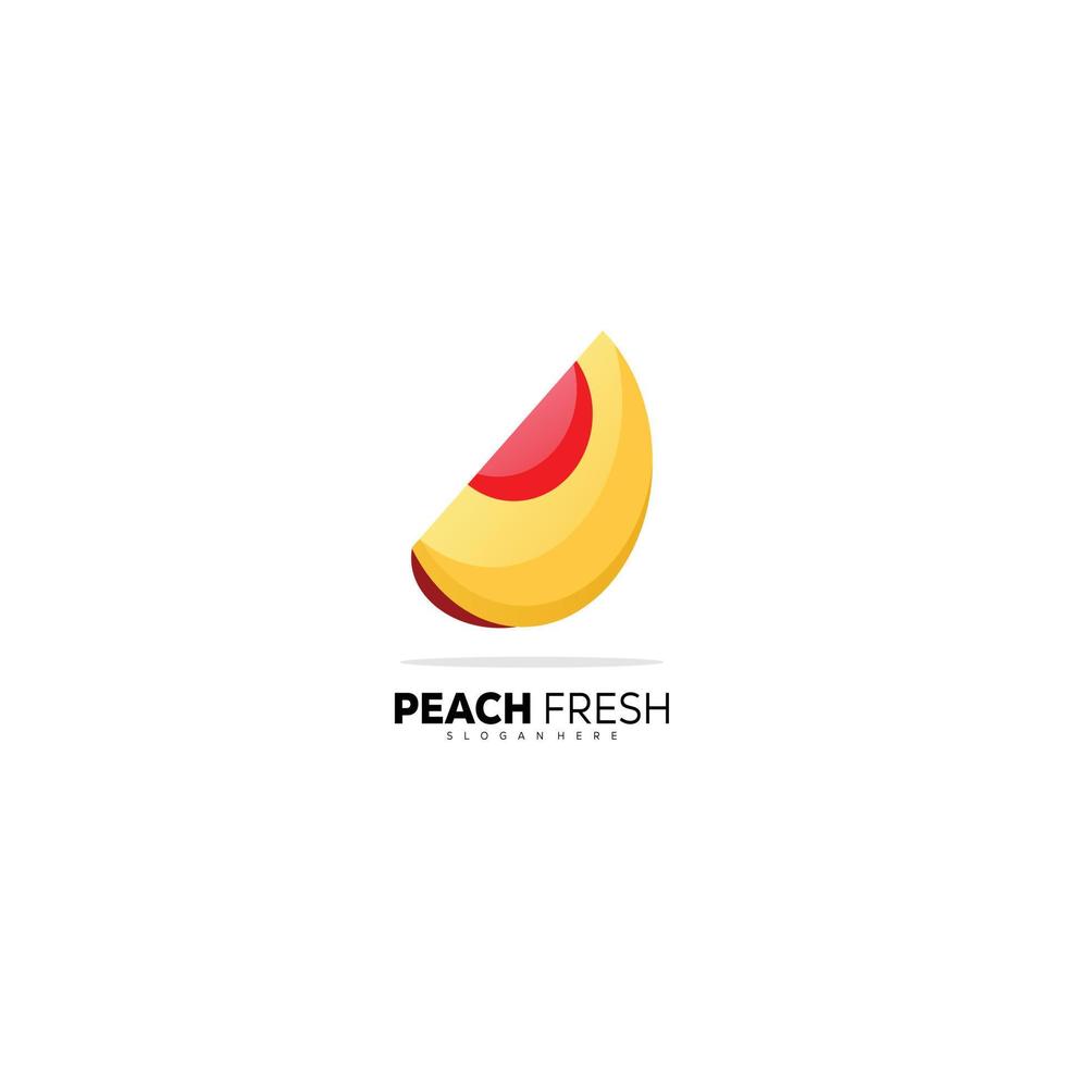 pesca frutta fresco design modello illustrazione icona vettore