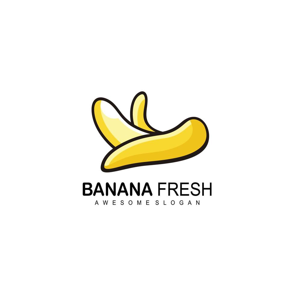 Banana fresco frutta design modello colorato vettore