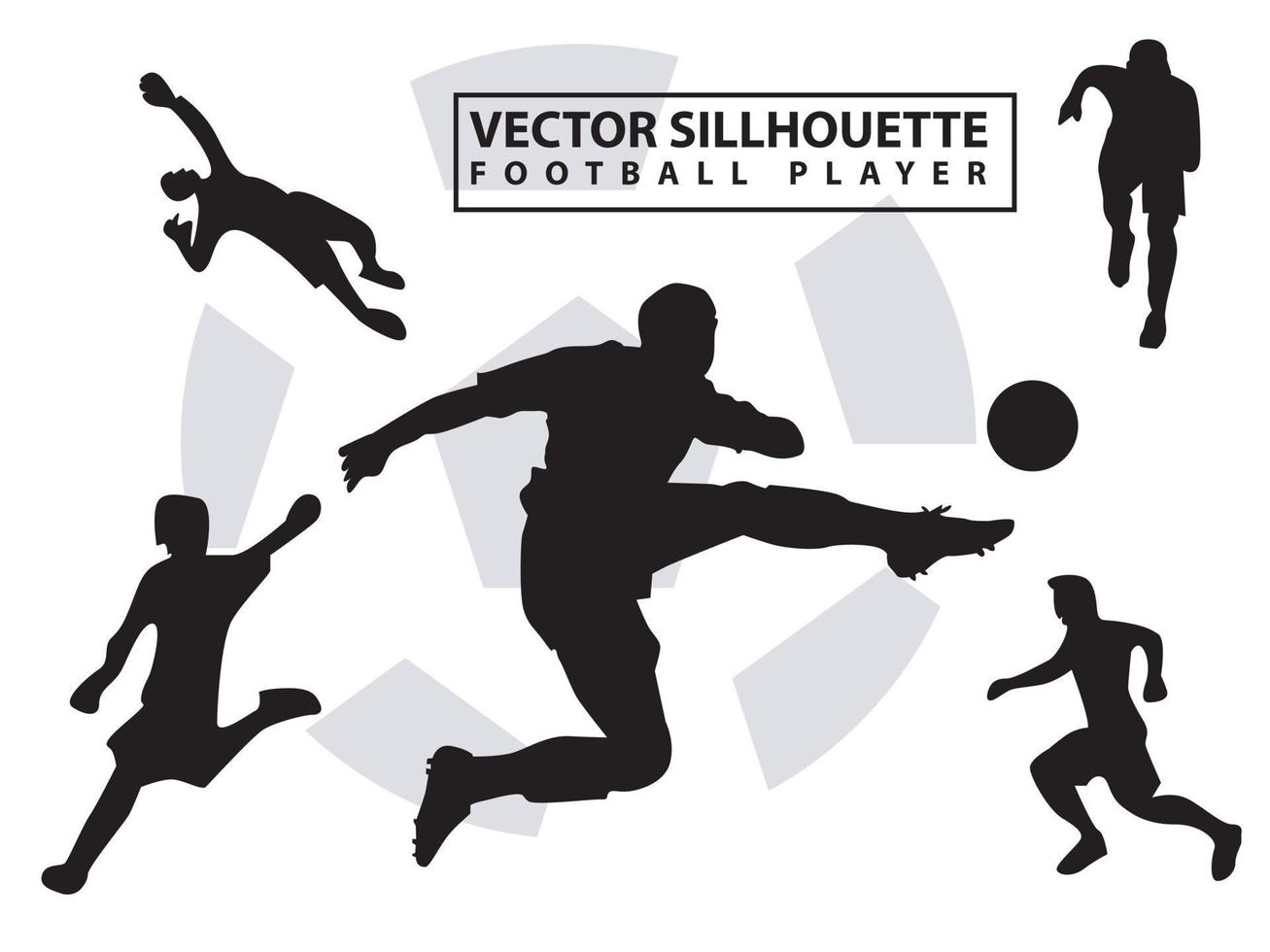 piatto illustrazione vettore impostato persone sillhouette calcio giocatore con diverso stile, calcio giocatore, sport, calcio, correre, saltare isolato su bianca sfondo