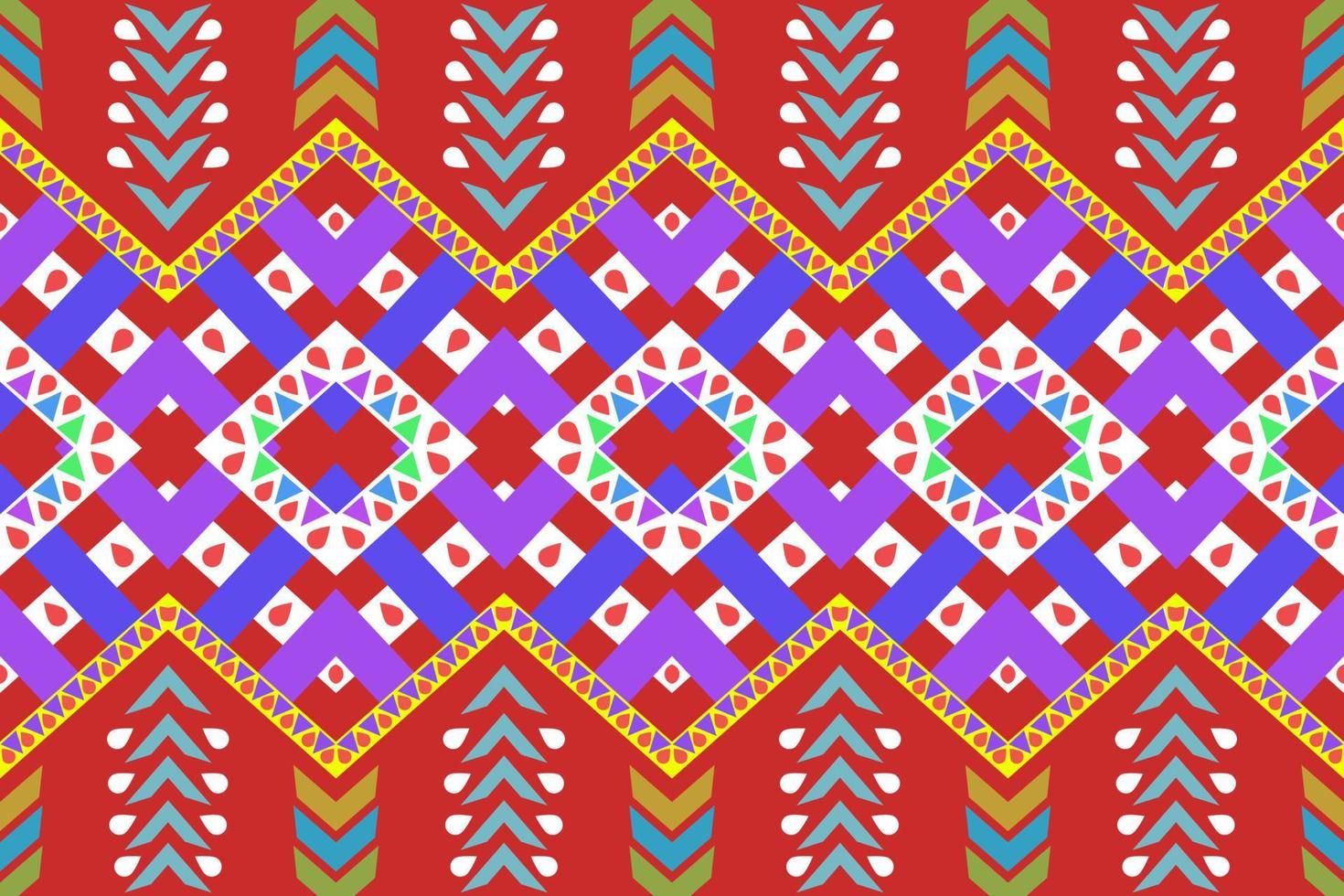 tradizionale etnico geometrico tessuto senza soluzione di continuità modello vettore