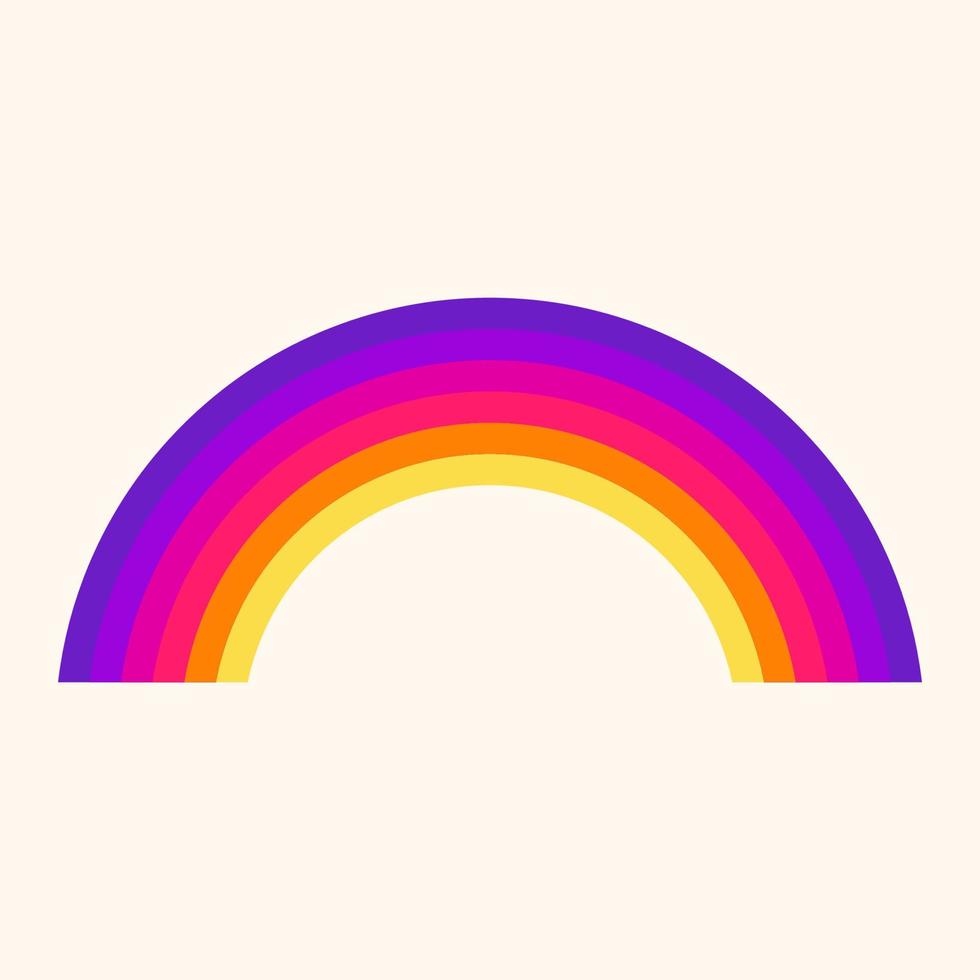 icona, etichetta, pulsante con arcobaleno vettore