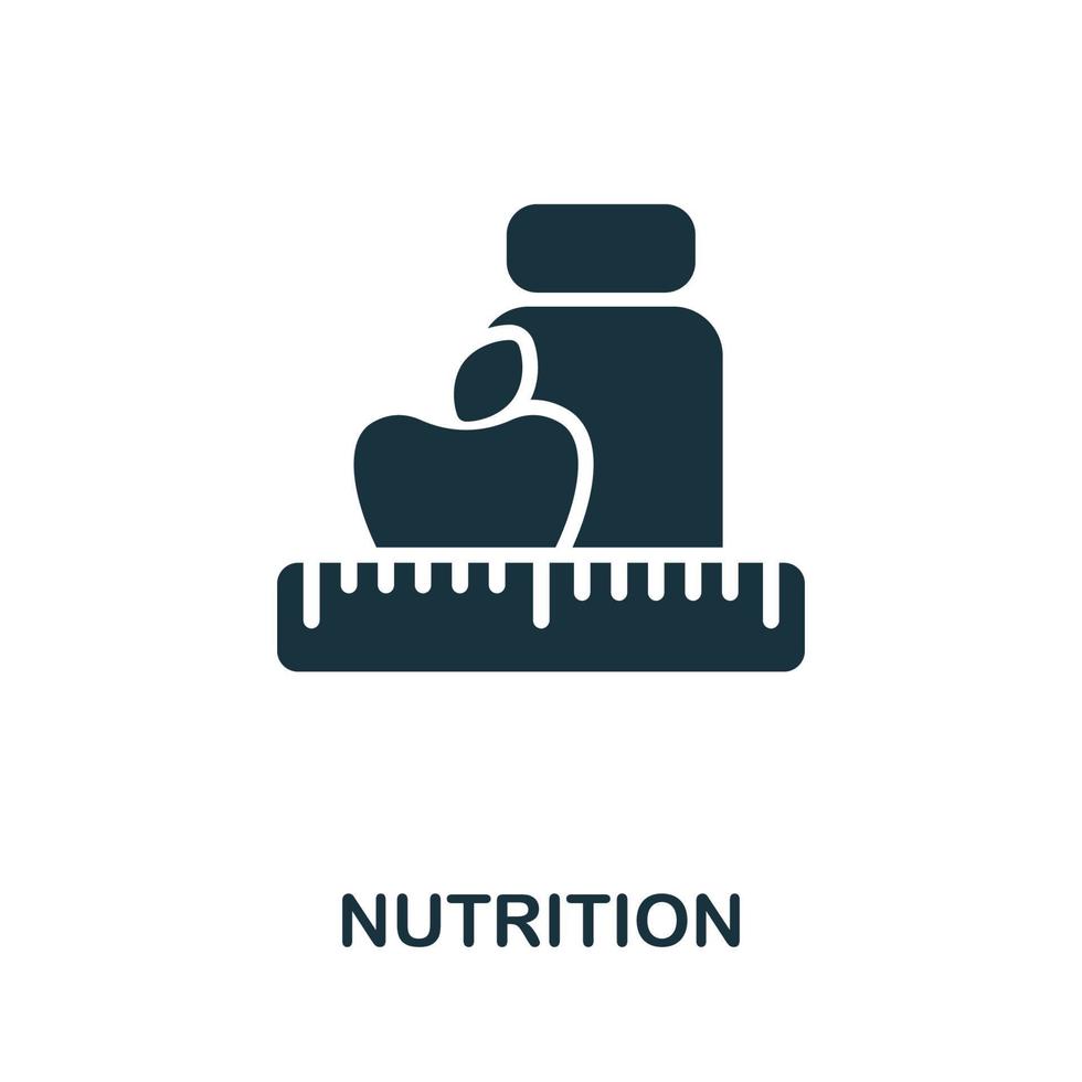 nutrizione icona. semplice illustrazione a partire dal salutare stile di vita collezione. creativo nutrizione icona per ragnatela disegno, modelli, infografica e Di Più vettore