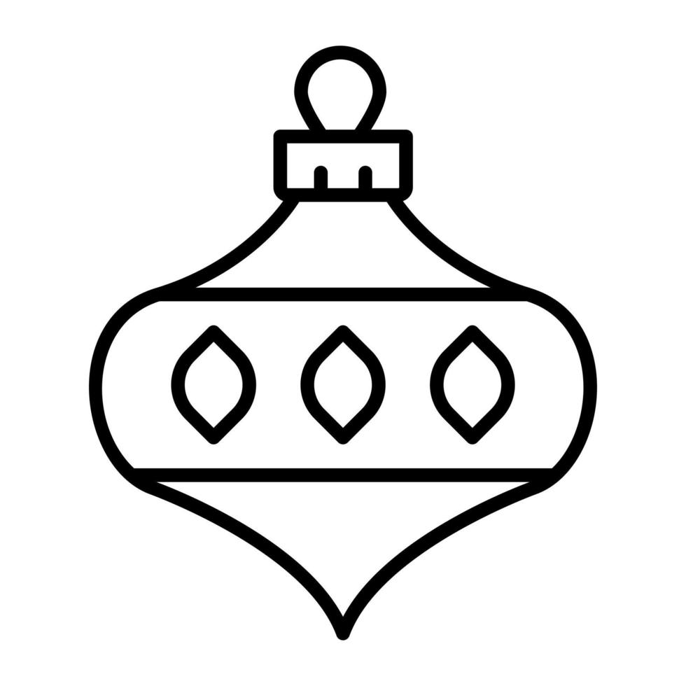 decorazione palla glifo icona isolato su bianca sfondo vettore