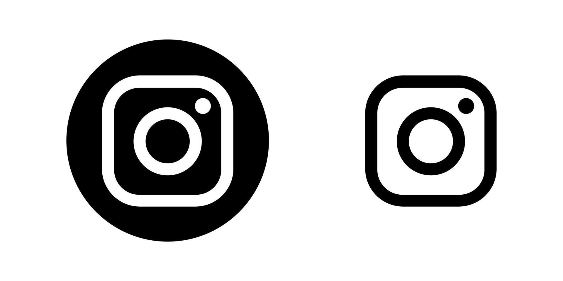 nero instagram mobile App logo, instagram App icona, ig App gratuito vettore