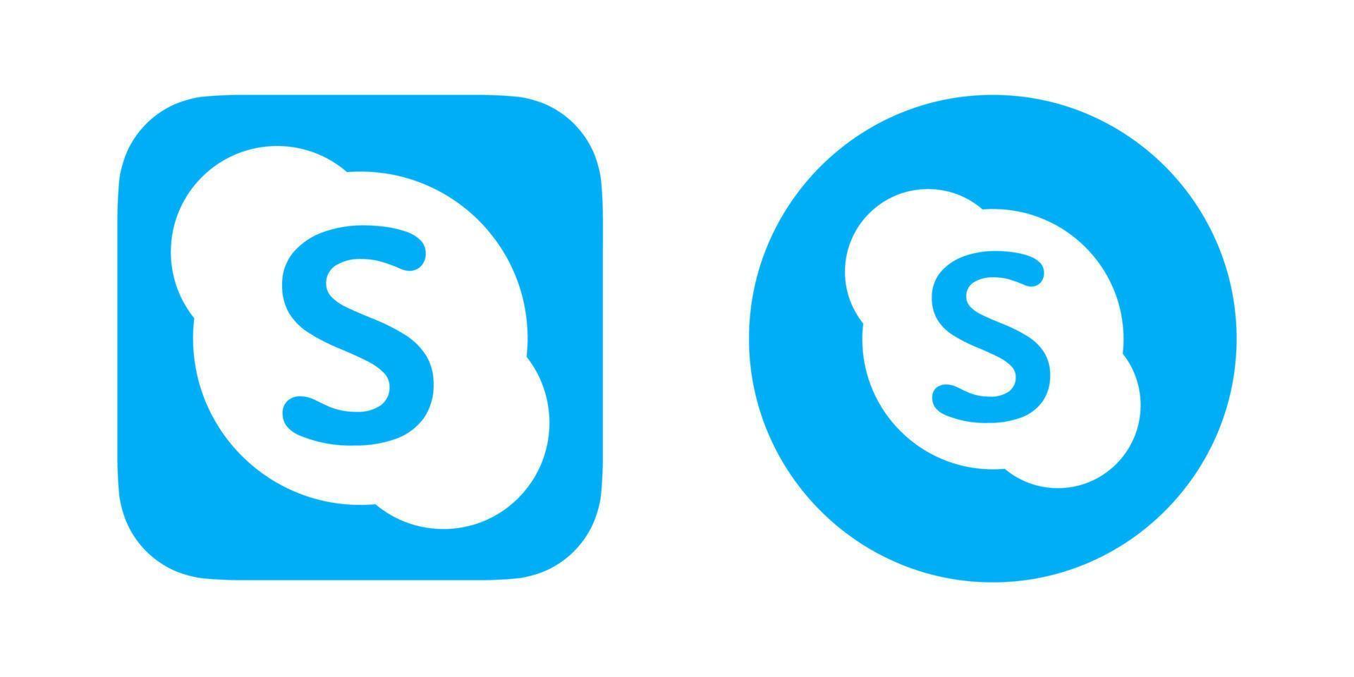 skype logo vettore, skype icona gratuito vettore