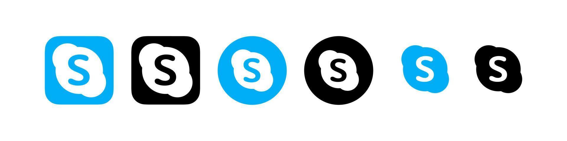 skype logo vettore, skype icona gratuito vettore