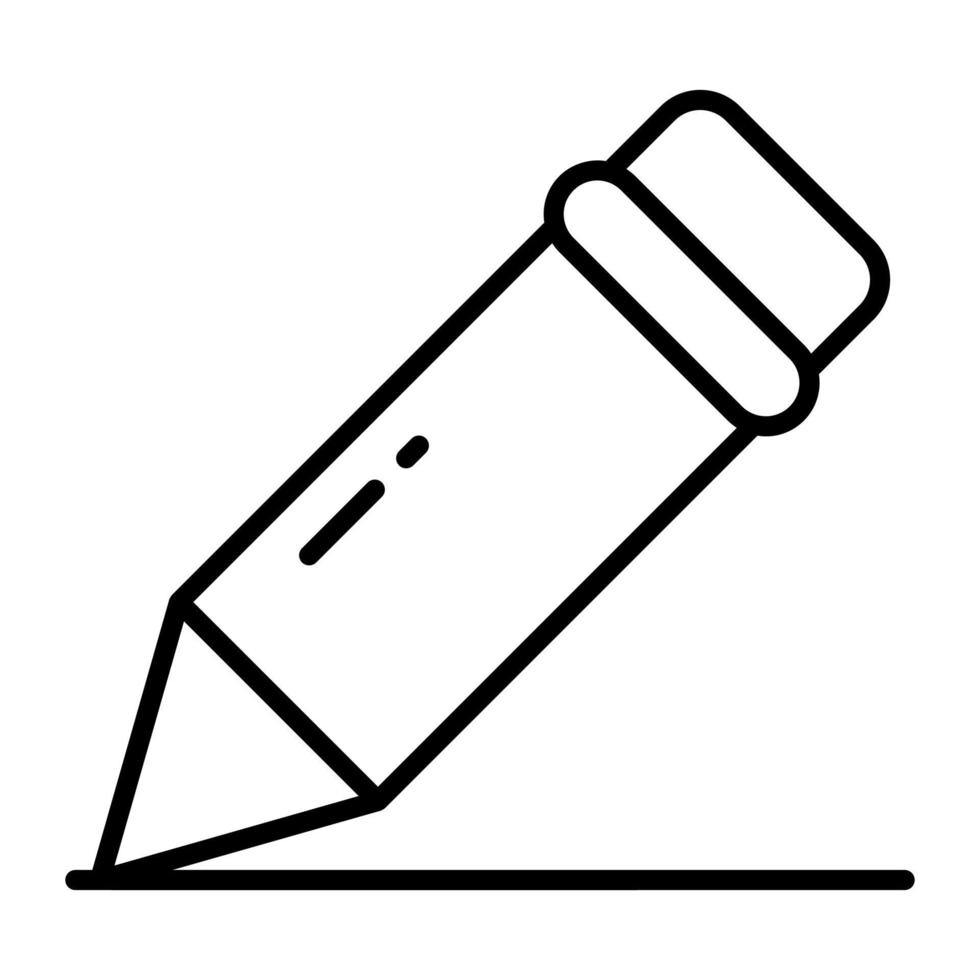 icona di vettore di matita isolato su priorità bassa bianca