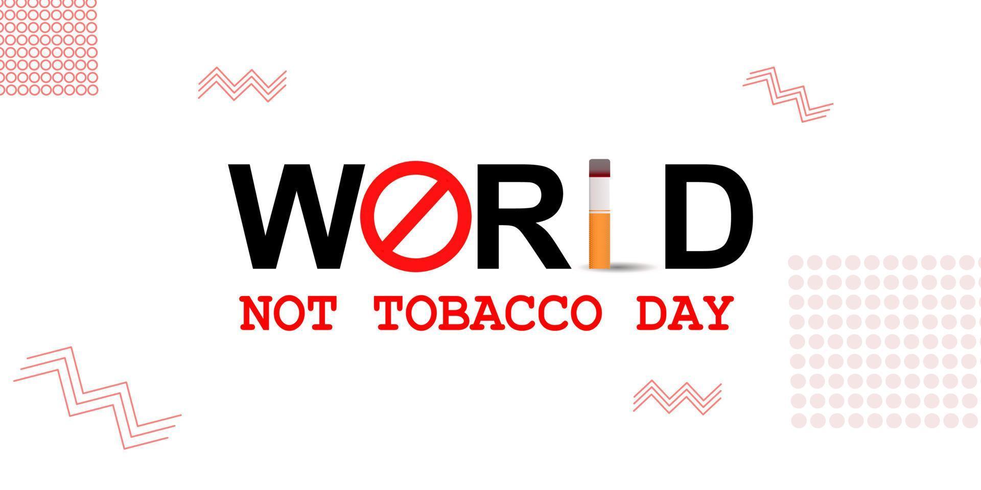 vettore illustrazione per mondo no tabacco giorno, cancro, polmone, respiratorio Salute, no fumare, no fumare, no fumo la zona, malattia dovuto per fumo