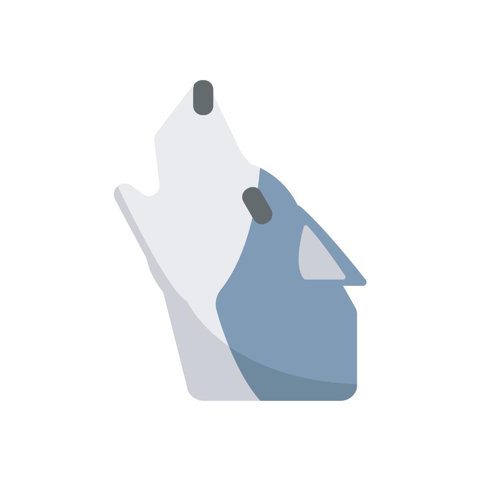 lupo icona, piatto icona vettore illustrazione isolato su bianca sfondo. per animale temi, selvaggio animali e altri