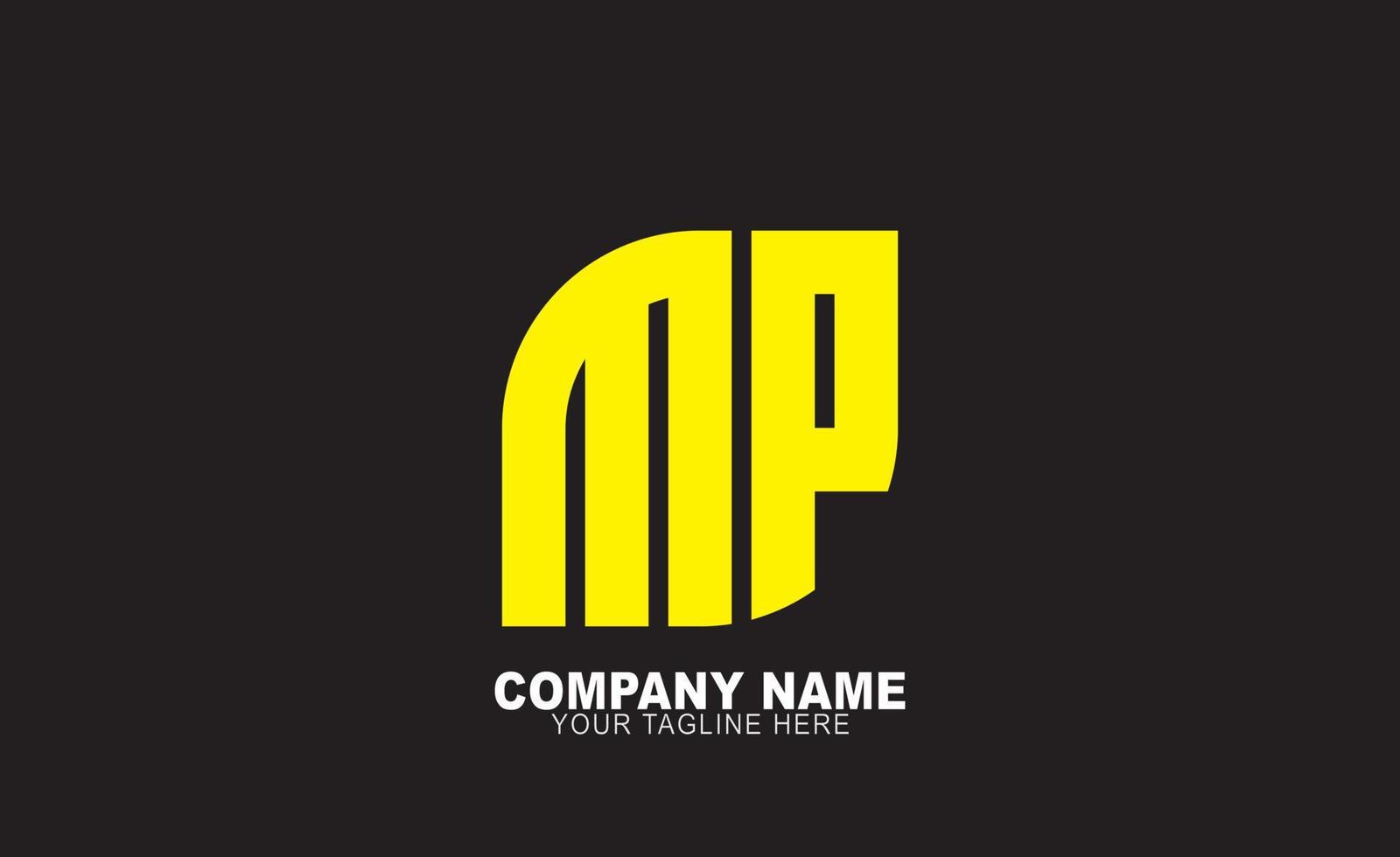 mp logo design vettore modelli