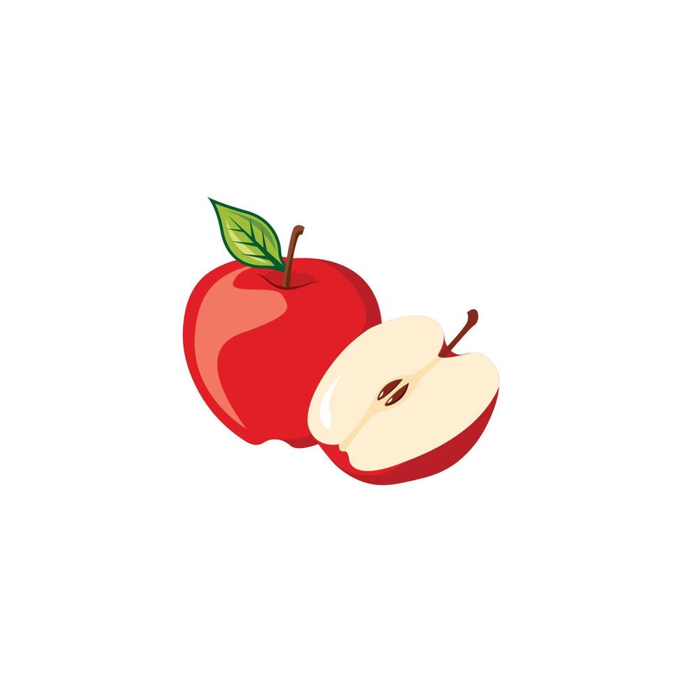 illustrazione vettoriale di frutta mela
