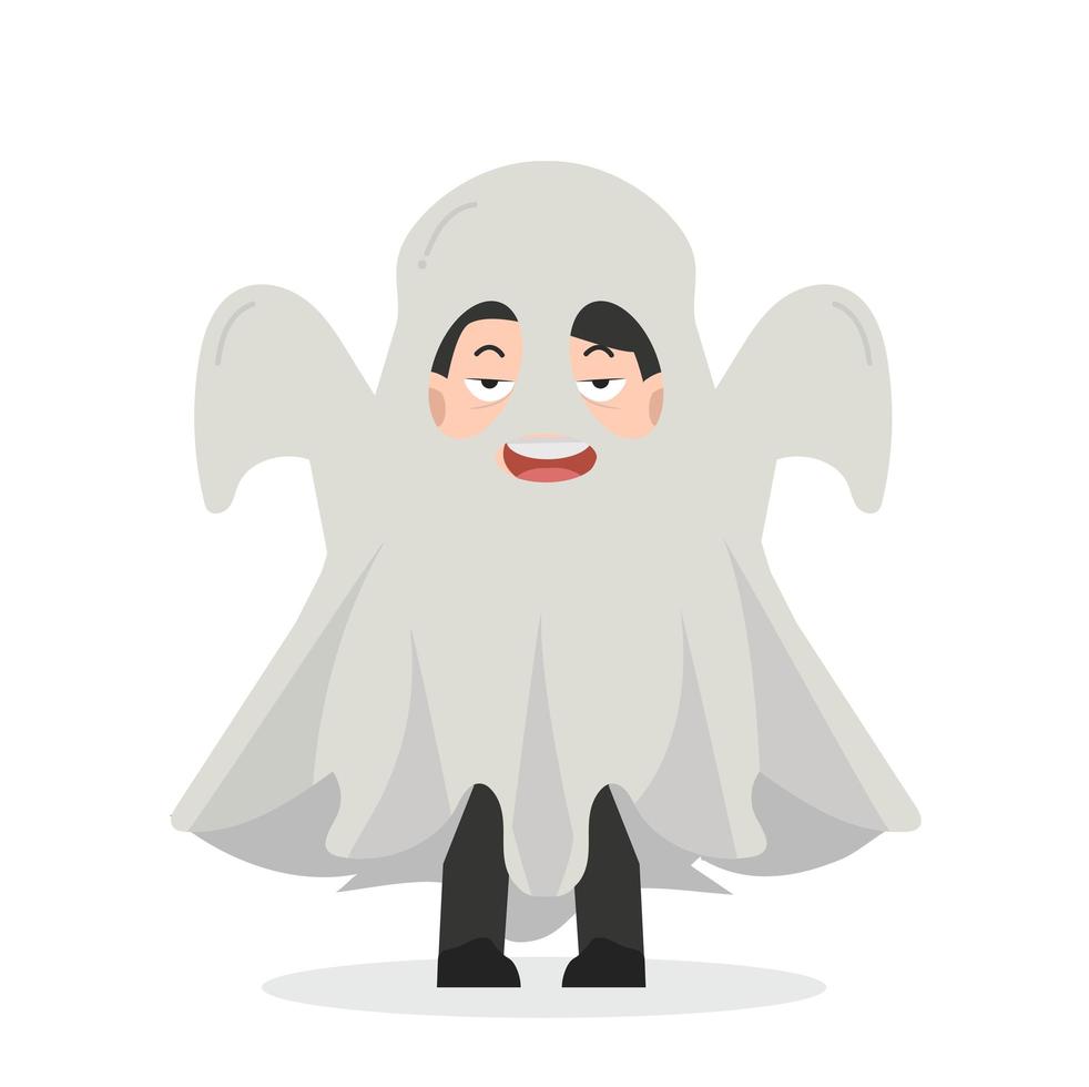 costume di halloween fantasma vettore