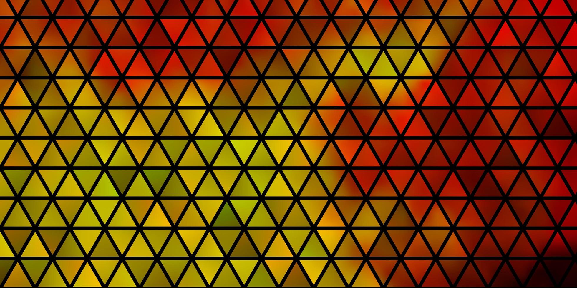 layout vettoriale arancione chiaro con linee, triangoli.