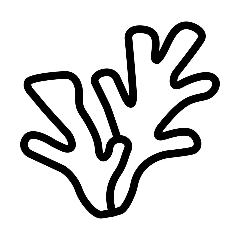 disegno dell'icona di corallo vettore