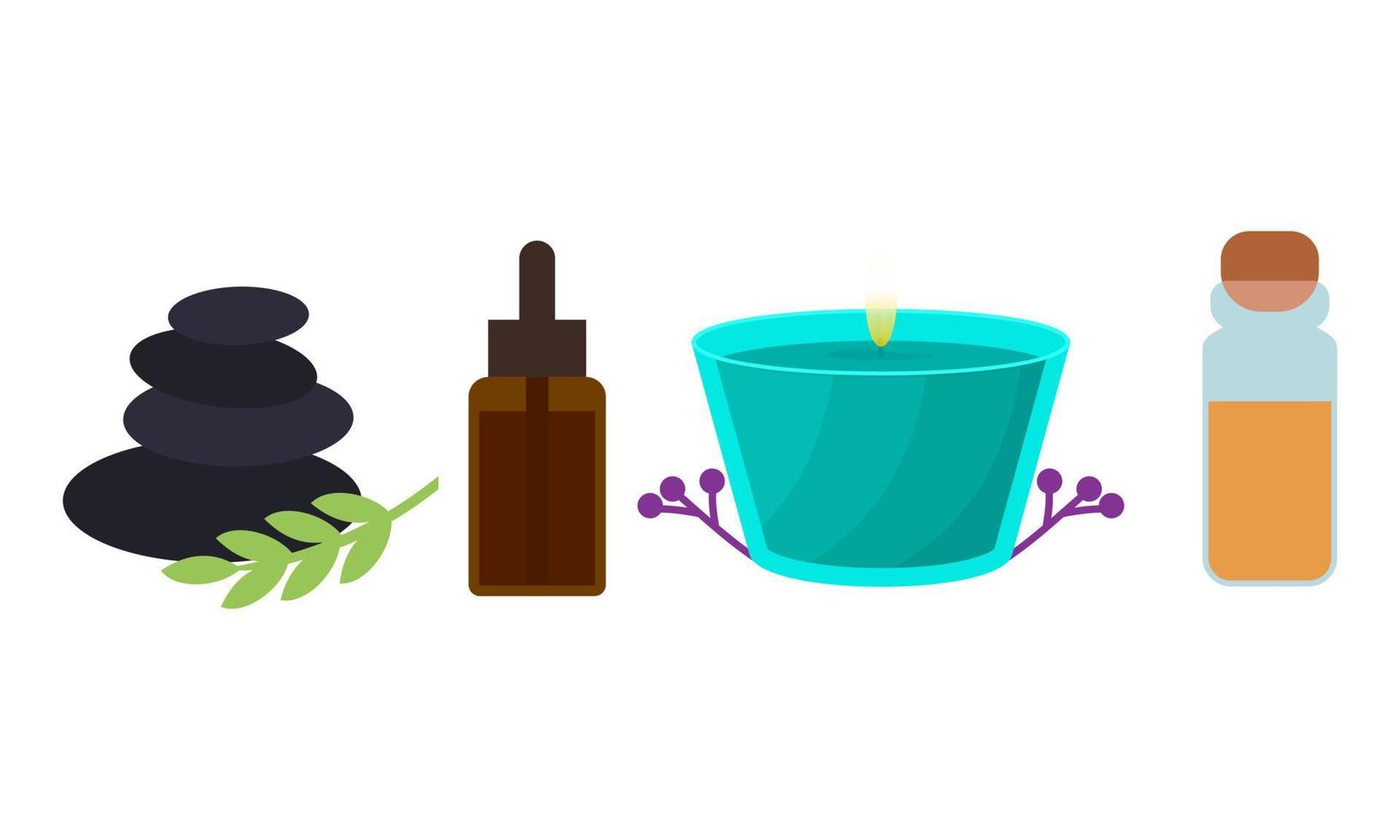 omeopatia, aromaterapia, naturale tradizionale medicina impostare. erbe aromatiche, erbaceo Tè, omeopatico naturopata essenziali, guarigione impianti. vettore