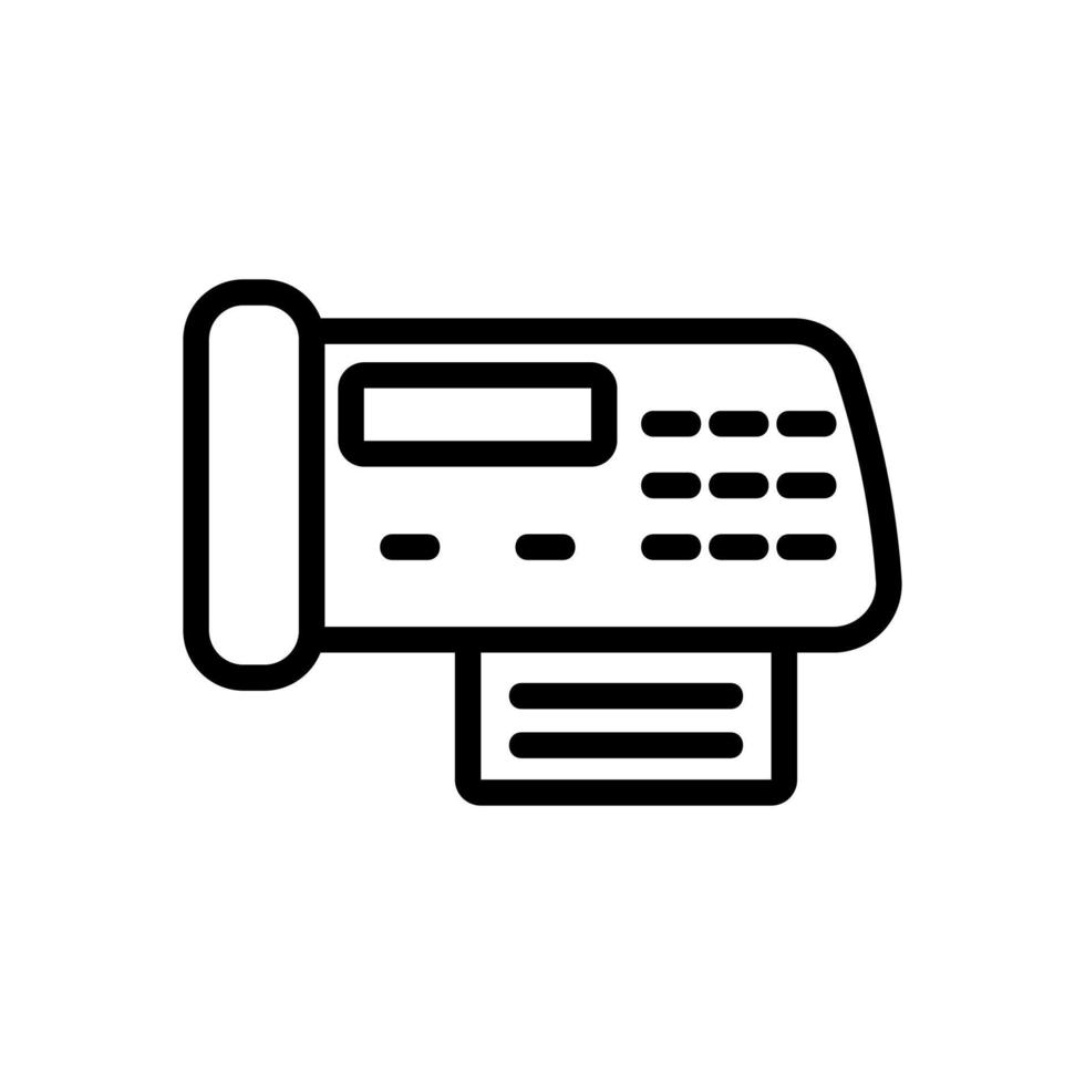 vettore icona fax. illustrazione del simbolo del contorno isolato
