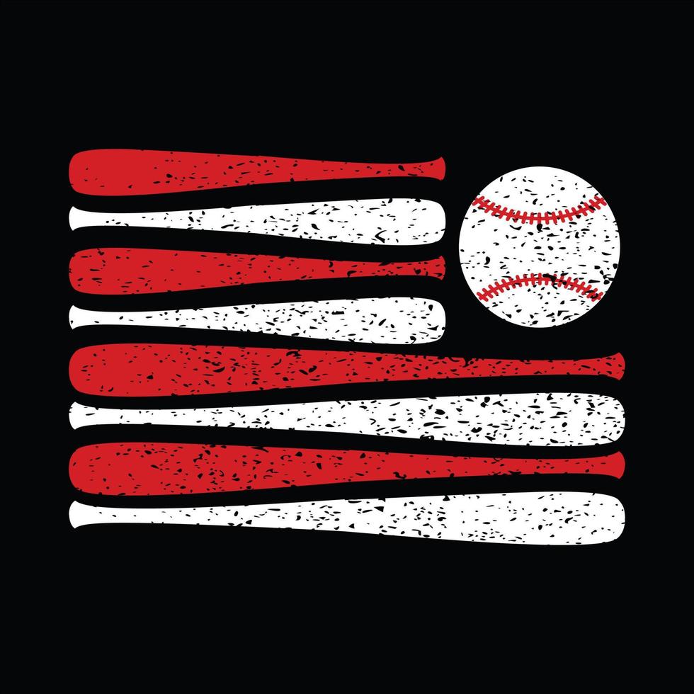 design t-shirt da baseball vettore
