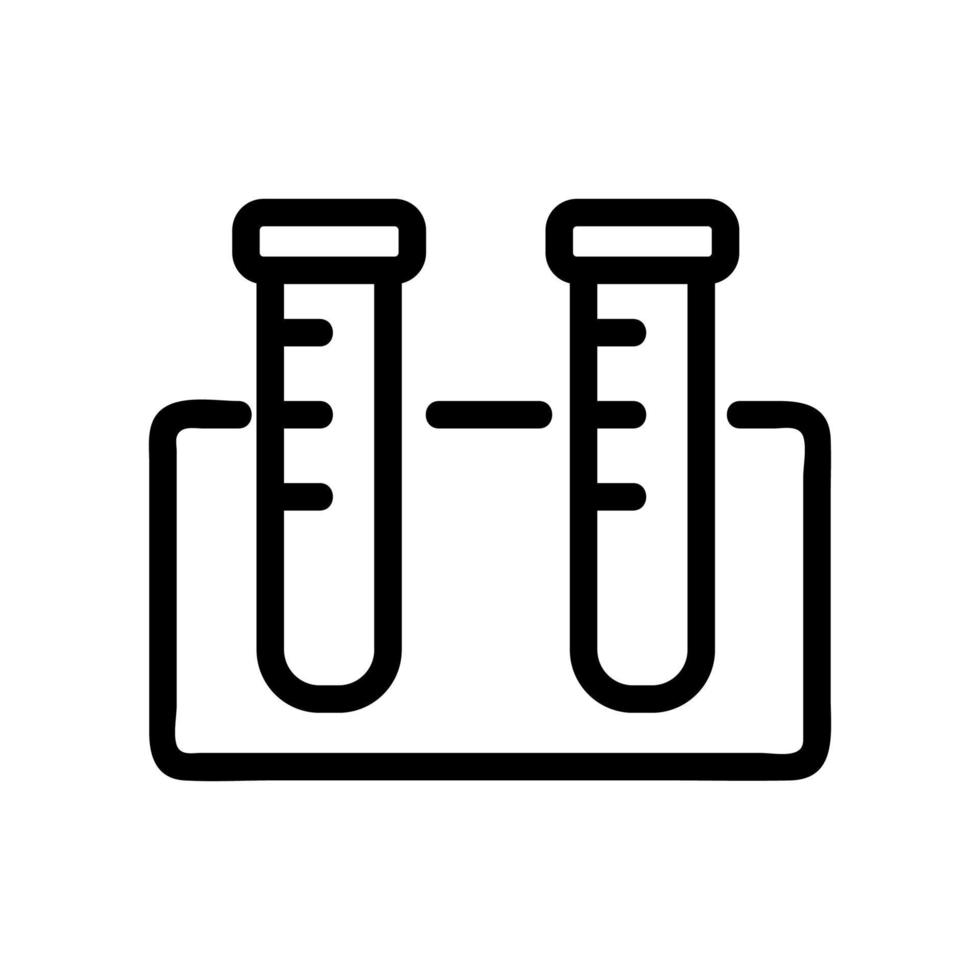 vettore icona provette di laboratorio. illustrazione del simbolo del contorno isolato