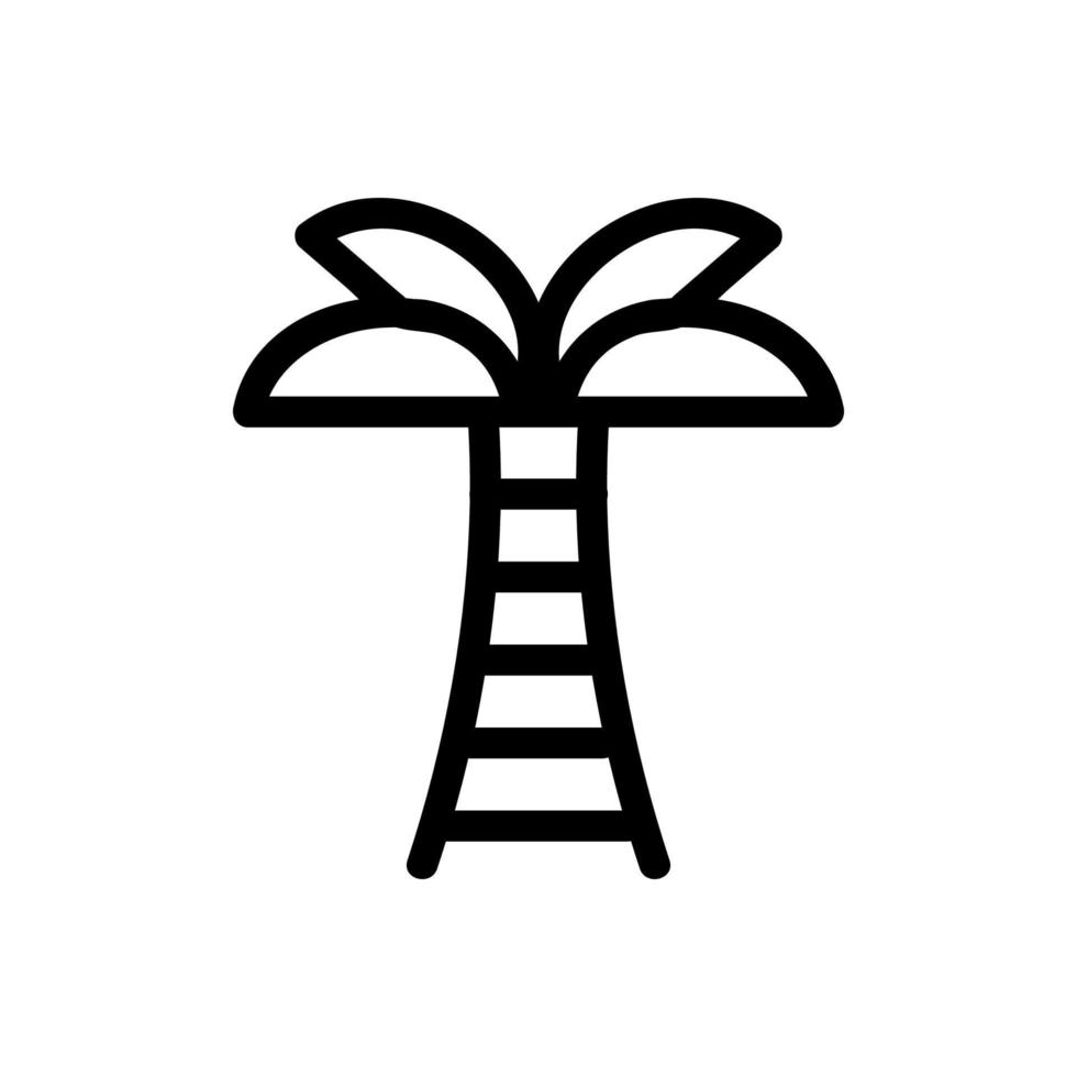 vettore icona palma. illustrazione del simbolo del contorno isolato