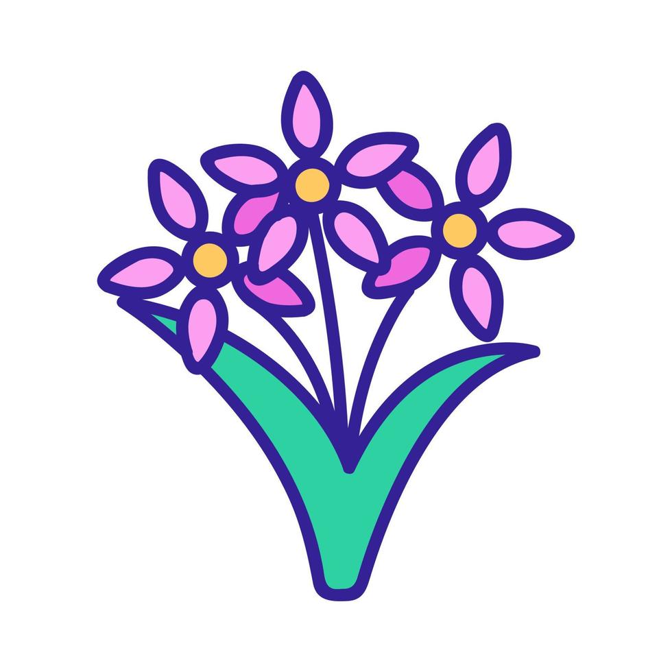 mazzo di tulipani icona vettore. isolato contorno simbolo illustrazione vettore