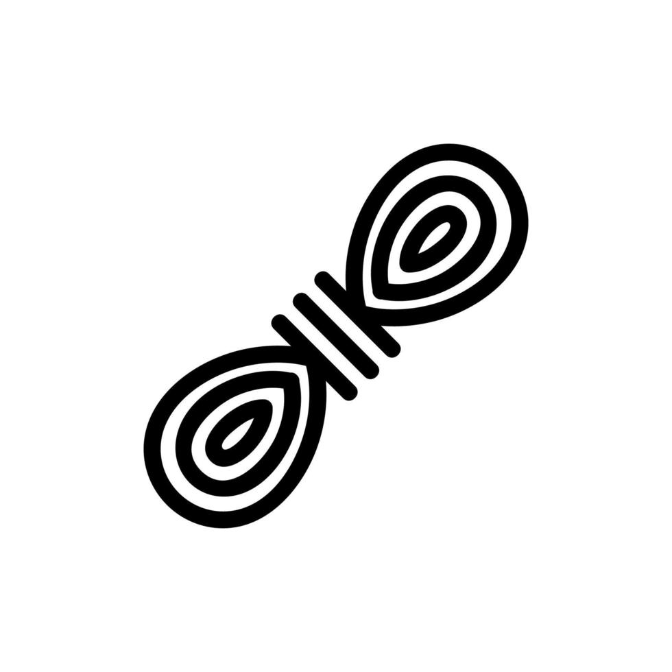 fissaggio corde per arrampicata icona vettore. isolato contorno simbolo illustrazione vettore