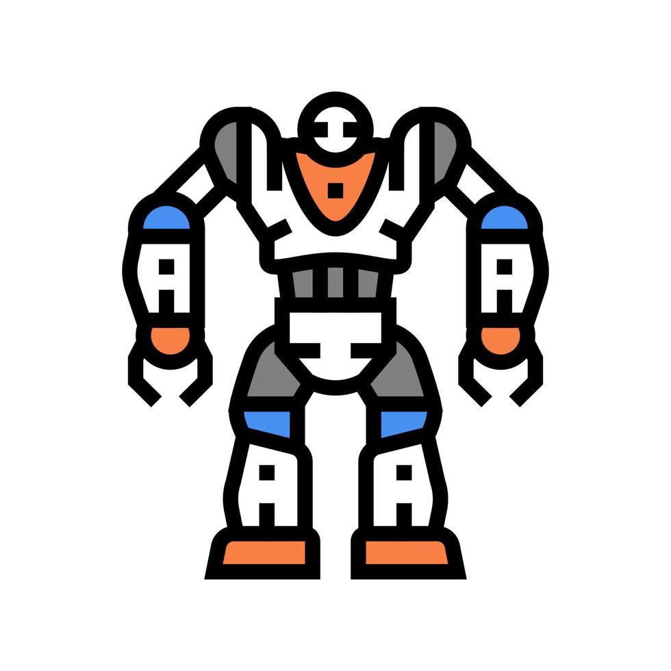 illustrazione vettoriale dell'icona del colore del robot cyborg
