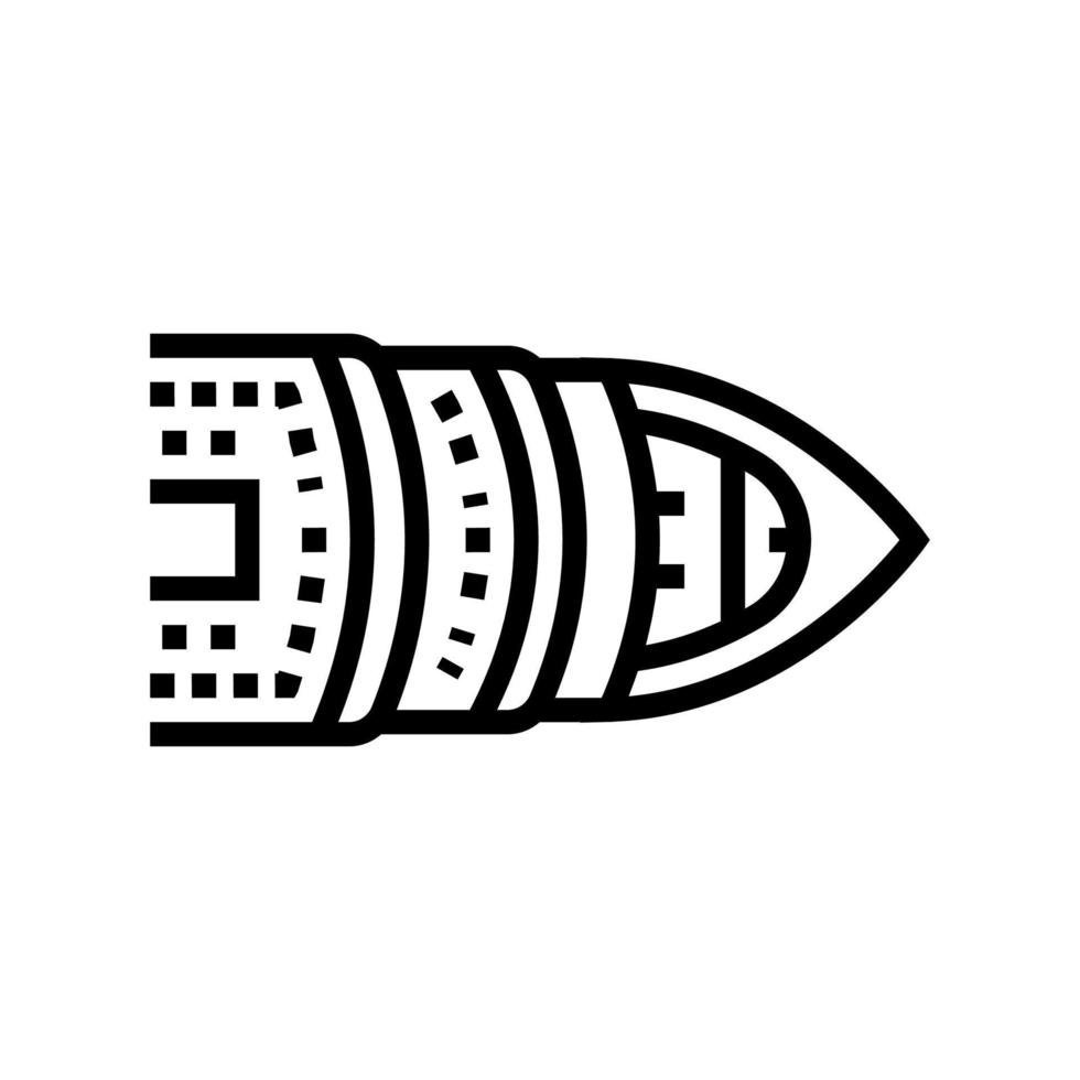 crociera nave rivestimento superiore linea icona vettore illustrazione
