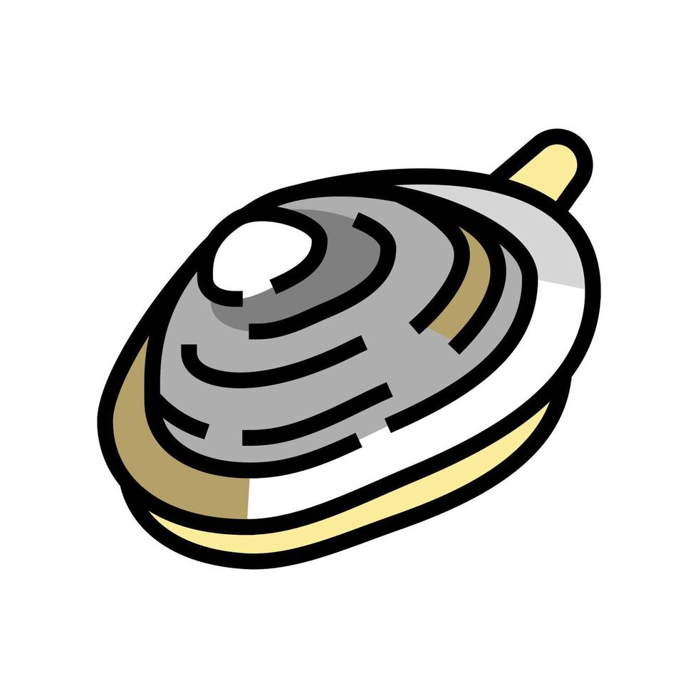 guscio morbido mollusco colore icona vettore illustrazione