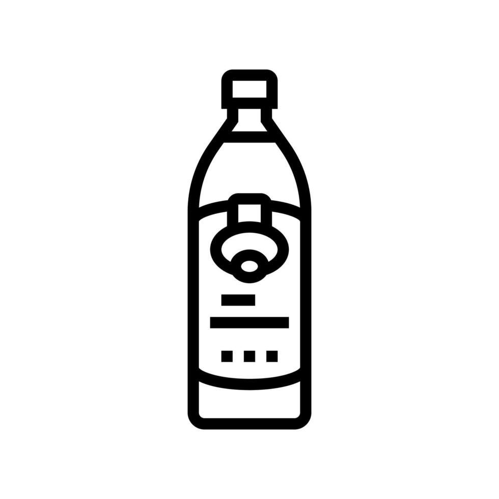 olio oliva bottiglia linea icona vettore illustrazione