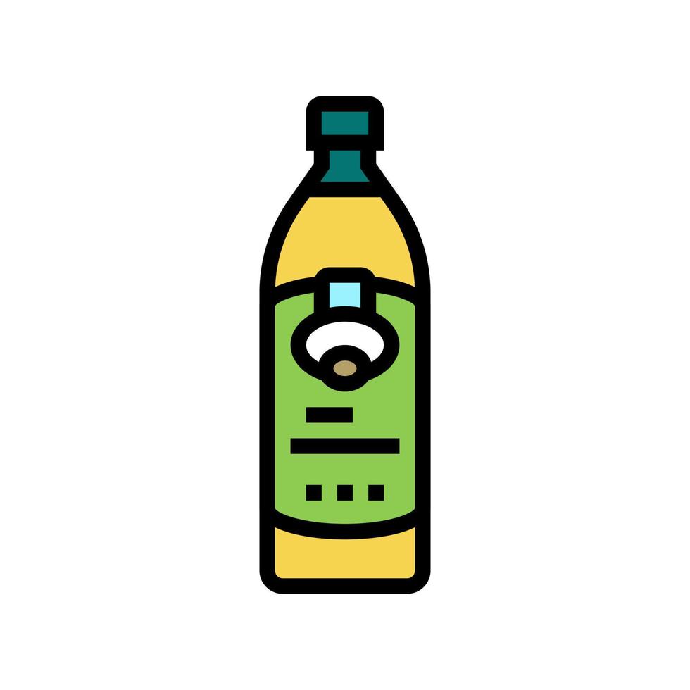 olio oliva bottiglia colore icona vettore illustrazione