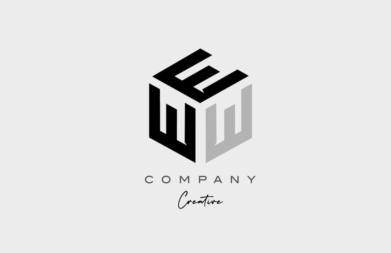 w grigio tre lettera alfabeto lettera logo icona design. creativo modello per attività commerciale e azienda vettore