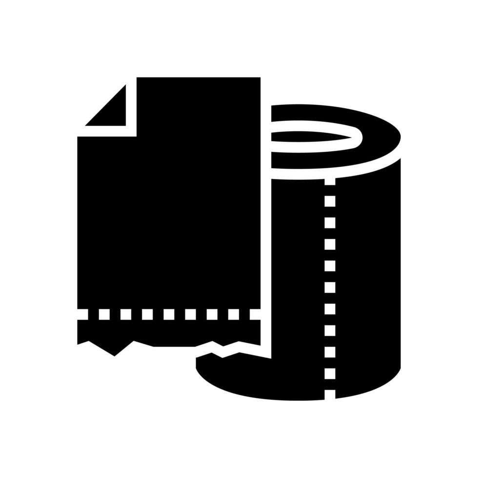 gabinetto carta rotolo glifo icona vettore illustrazione