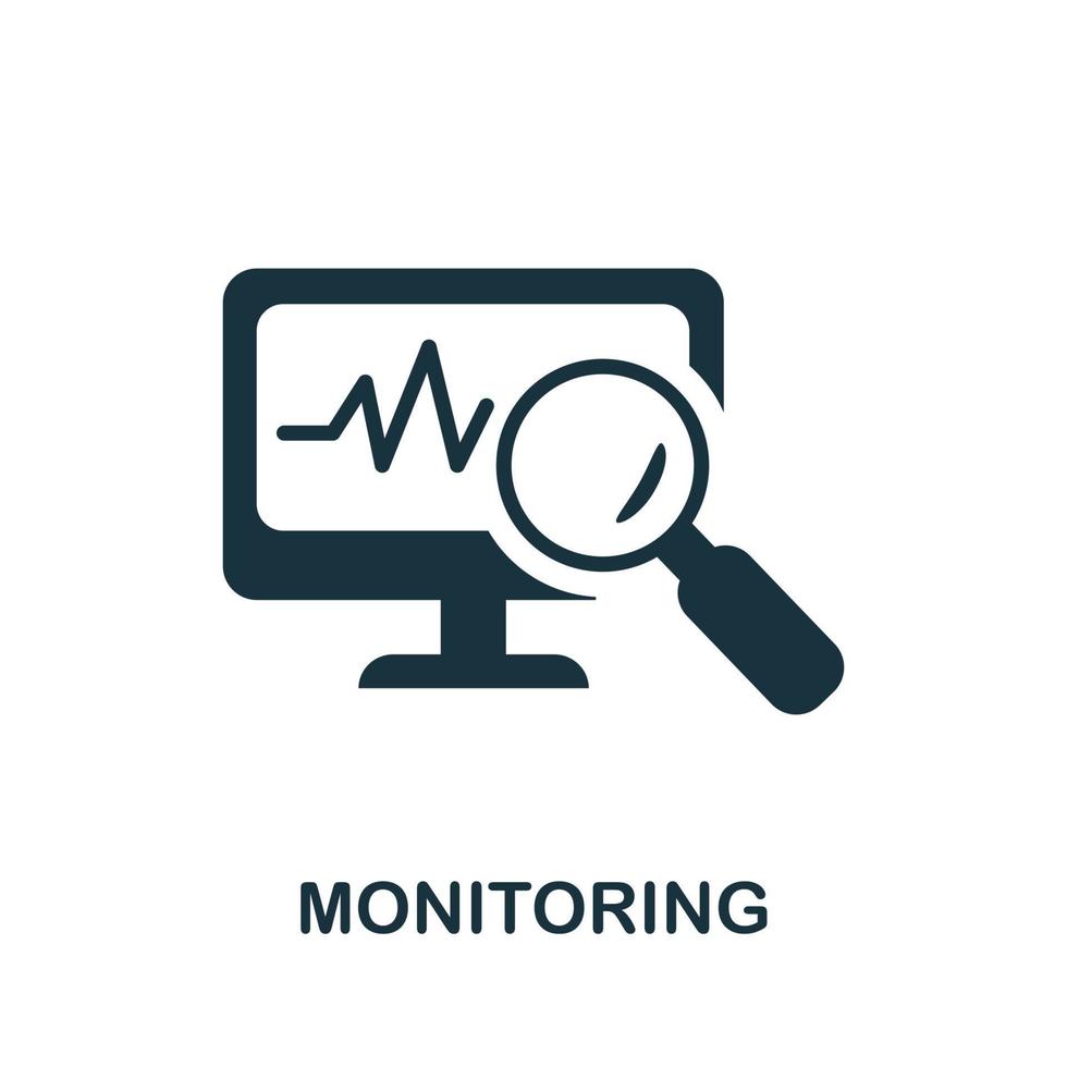 monitoraggio icona. semplice elemento a partire dal Internet sicurezza collezione. creativo monitoraggio icona per ragnatela disegno, modelli, infografica e Di Più vettore