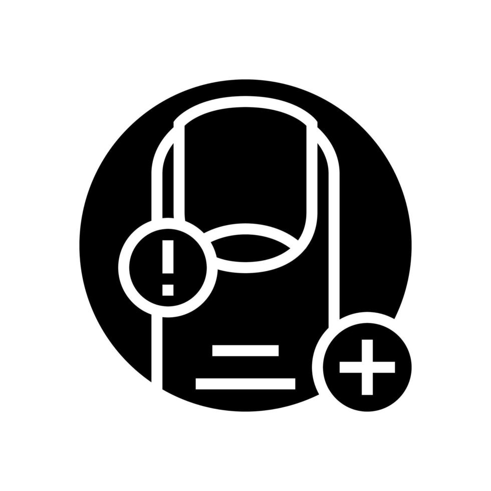chiodo clinica glifo icona vettore illustrazione