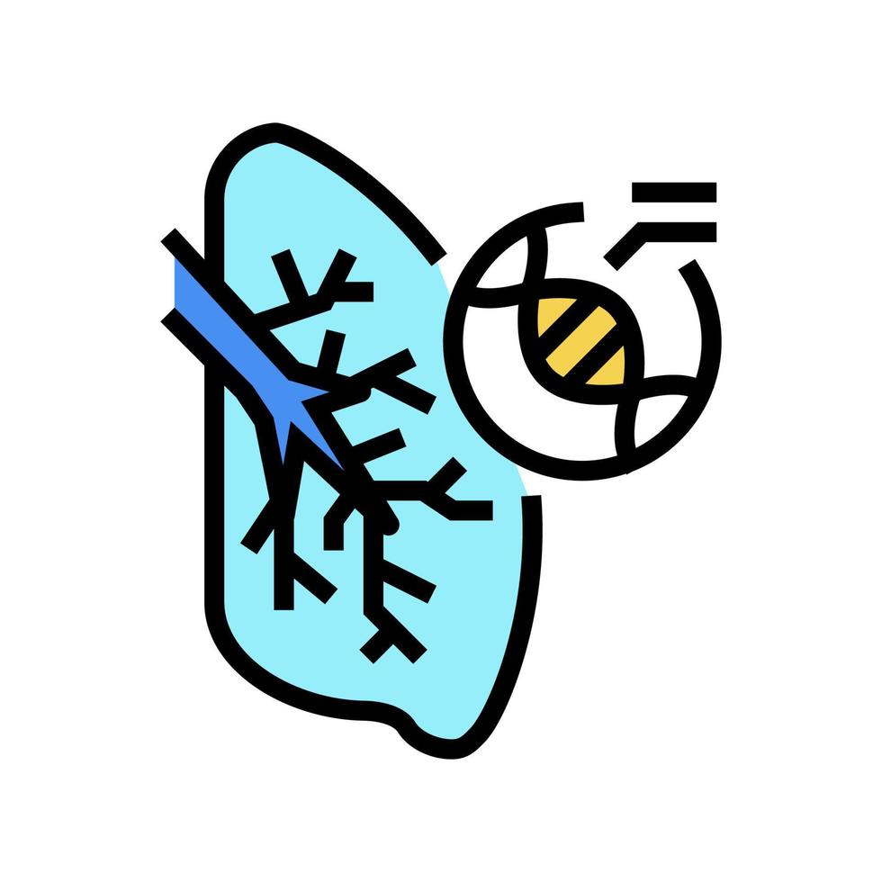 cistica fibrosi respiratorio malattia colore icona vettore illustrazione