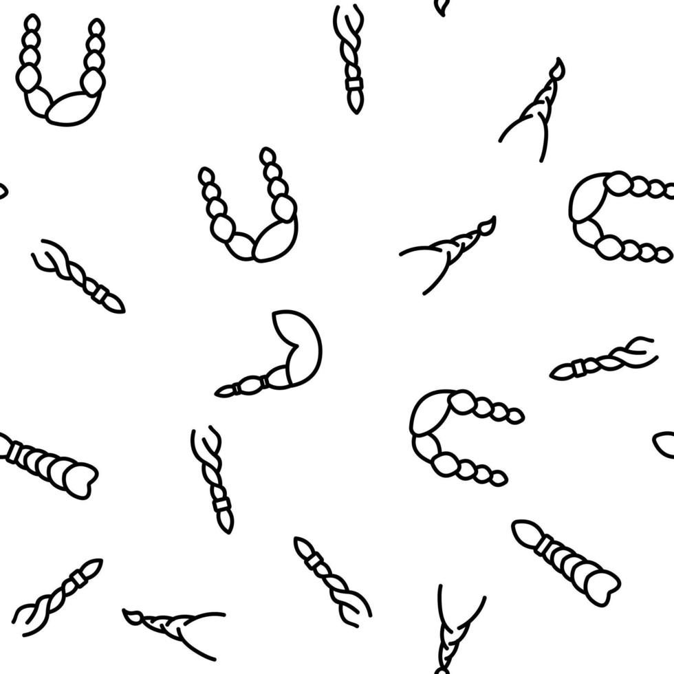 treccia pane acconciature vettore senza soluzione di continuità modello
