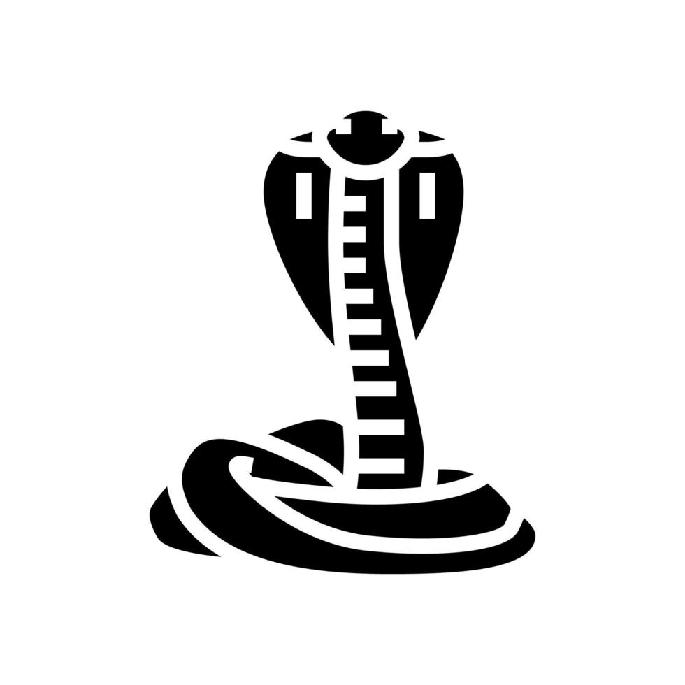 cobra serpente glifo icona vettore illustrazione