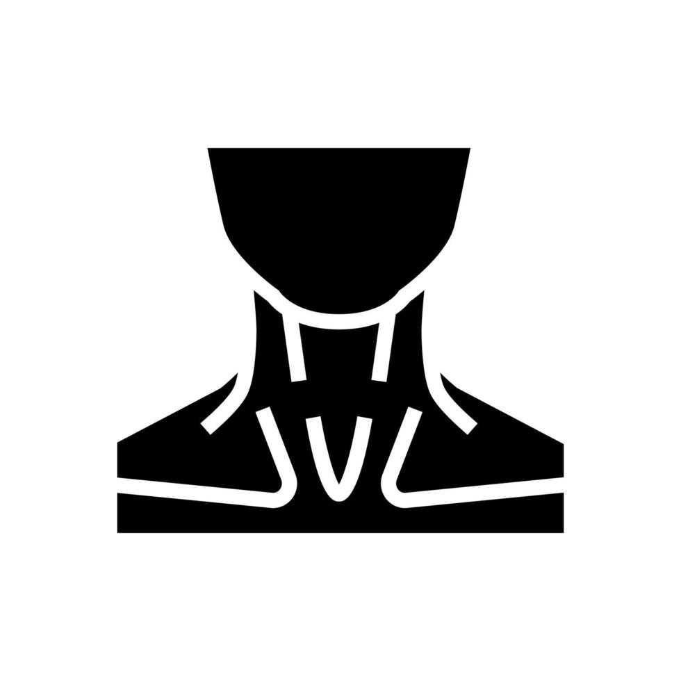 collo umano corpo glifo icona vettore illustrazione