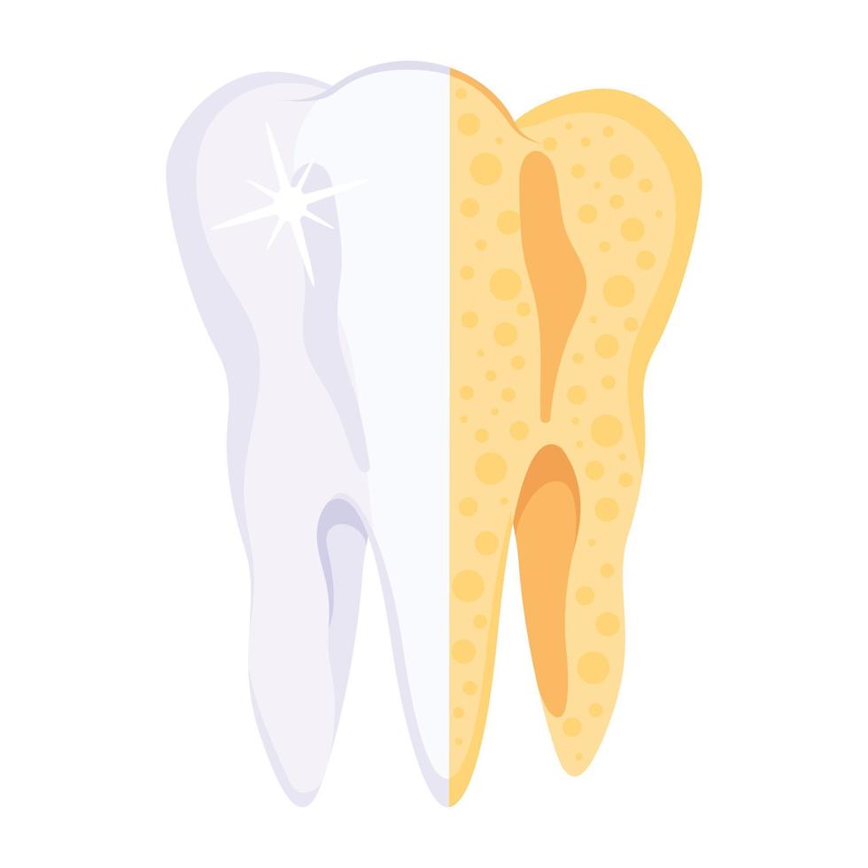 di moda dente cavità vettore