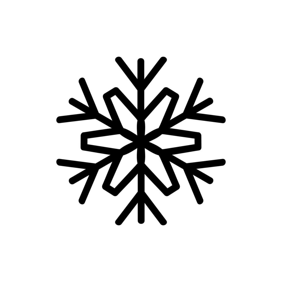 fiocco di neve icona vettore. isolato contorno simbolo illustrazione vettore