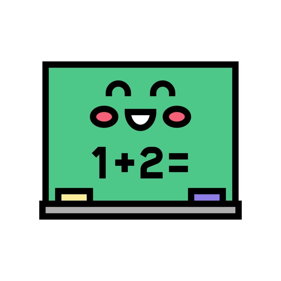 matematica lezione scuola materna colore icona vettore illustrazione