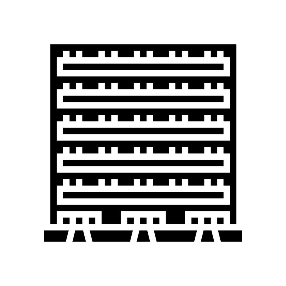 illustrazione vettoriale dell'icona del glifo della casa di appartamenti
