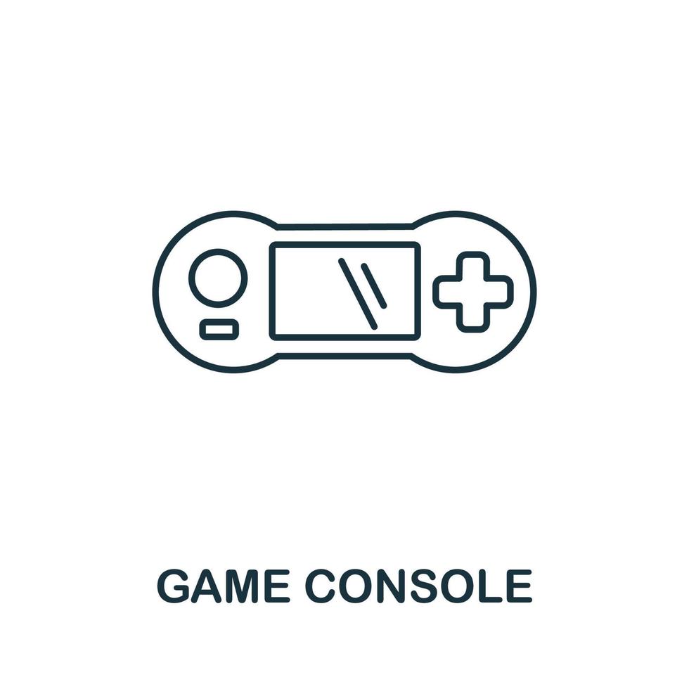 gioco consolle icona a partire dal domestico collezione. semplice linea gioco consolle icona per modelli, ragnatela design e infografica vettore