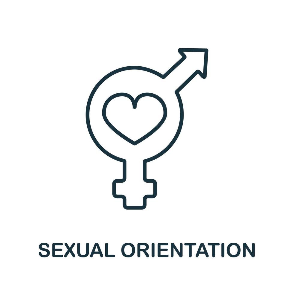 sessuale orientamento icona a partire dal lgbt collezione. semplice linea sessuale orientamento icona per modelli, ragnatela design e infografica vettore