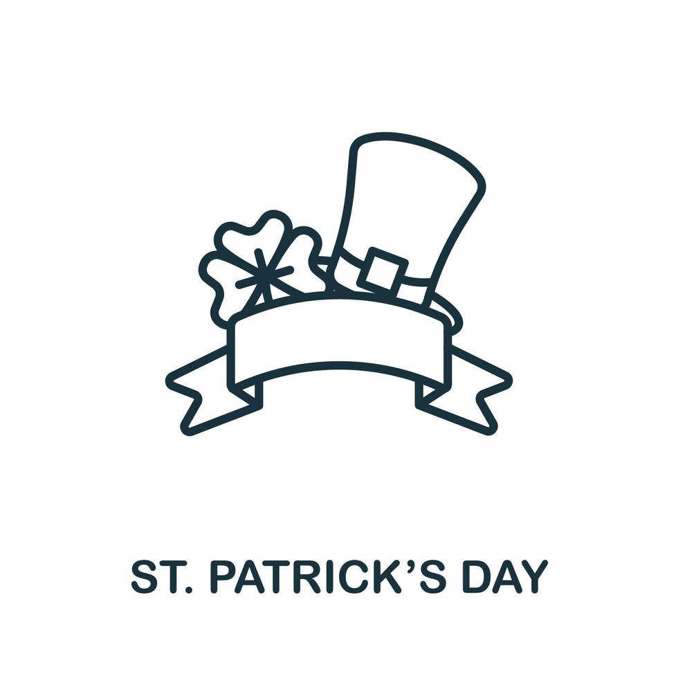 st. Patrick giorno icona a partire dal vacanze collezione. semplice linea st. Patrick giorno icona per modelli, ragnatela design e infografica vettore
