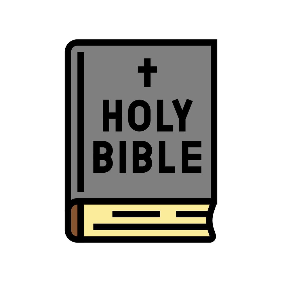 Bibbia libro colore icona vettore illustrazione