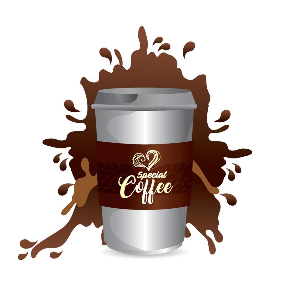 il branding modello caffè negozio, ristorante, aziendale identità modello, monouso speciale caffè vettore