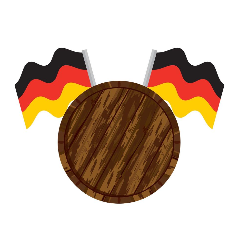 Germania bandiere su birra barile vettore design